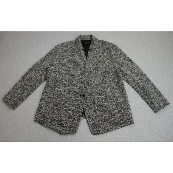 Talbots Blazer Womens 2X Collarless Stretch One Button Jacket Lined - Picture 2 of 9